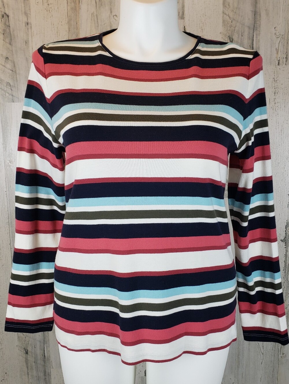 Talbots Striped Long-Sleeve Crewneck Size XL